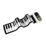 Maxbell Roll up Piano Electric Hand Roll Piano Keyboard for Programming Travel Adult 37 keys black white