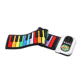 Maxbell Roll up Piano Electric Hand Roll Piano Keyboard for Programming Travel Adult 49 keys color