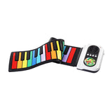 Maxbell Roll up Piano Electric Hand Roll Piano Keyboard for Programming Travel Adult 49 keys color