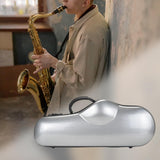 Maxbell Alto Saxophone Case Saxophone Carrying Case for Outdoor Exercise Performance Argent