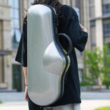 Maxbell Alto Saxophone Case Saxophone Carrying Case for Outdoor Exercise Performance Argent