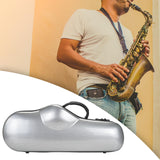 Maxbell Alto Saxophone Case Saxophone Carrying Case for Outdoor Exercise Performance Argent