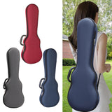 Maxbell Ukulele Hard Case 26inch Lightweight Portable Ukuleles Bag for Tenor Ukulele Red