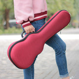 Maxbell Ukulele Hard Case 26inch Lightweight Portable Ukuleles Bag for Tenor Ukulele Red