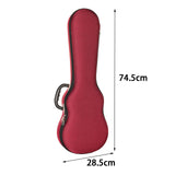 Maxbell Ukulele Hard Case 26inch Lightweight Portable Ukuleles Bag for Tenor Ukulele Red