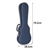 Maxbell Ukulele Hard Case 26inch Lightweight Portable Ukuleles Bag for Tenor Ukulele Blue