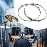 Maxbell 2 Pieces 10 Holes 14in Drum Hoop Percussion Instrument Accessories Drum Rings