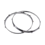 Maxbell 2 Pieces 10 Holes 14in Drum Hoop Percussion Instrument Accessories Drum Rings