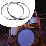 Maxbell 2 Pieces 10 Holes 14in Drum Hoop Percussion Instrument Accessories Drum Rings