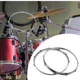 Maxbell 2 Pieces 10 Holes 14in Drum Hoop Percussion Instrument Accessories Drum Rings