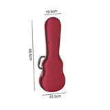 Maxbell Ukulele Case Soft Carring Case for Stage Performance Concert Beginners Gifts red