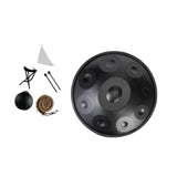 Maxbell 9 Tones Hand Pan Drum Educational Toy Ethereal Drum for Concert Yoga Musical black