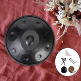 Maxbell 9 Tones Hand Pan Drum Educational Toy Ethereal Drum for Concert Yoga Musical black