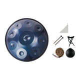 Maxbell 9 Tones Hand Pan Drum Educational Toy Ethereal Drum for Concert Yoga Musical blue