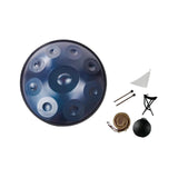 Maxbell 9 Tones Hand Pan Drum Educational Toy Ethereal Drum for Concert Yoga Musical blue