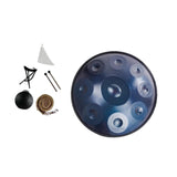 Maxbell 9 Tones Hand Pan Drum Educational Toy Ethereal Drum for Concert Yoga Musical blue