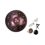 Maxbell 9 Tones Hand Pan Drum Educational Toy Ethereal Drum for Concert Yoga Musical Violet