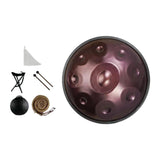 Maxbell 9 Tones Hand Pan Drum Educational Toy Ethereal Drum for Concert Yoga Musical Violet