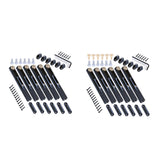 Maxbell 6 Pieces Headless Guitar Bridge Tailpiece Metal for Replaces Accessories DIY without screw
