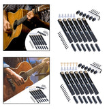 Maxbell 6 Pieces Headless Guitar Bridge Tailpiece Metal for Replaces Accessories DIY without screw