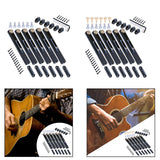 Maxbell 6 Pieces Headless Guitar Bridge Tailpiece Metal for Replaces Accessories DIY without screw