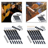 Maxbell 6 Pieces Headless Guitar Bridge Tailpiece Metal for Replaces Accessories DIY without screw