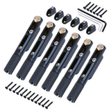 Maxbell 6 Pieces Headless Guitar Bridge Tailpiece Metal for Replaces Accessories DIY without screw
