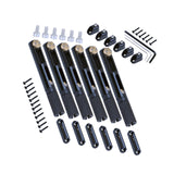 Maxbell 6 Pieces Headless Guitar Bridge Tailpiece Metal for Replaces Accessories DIY without screw