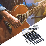 Maxbell 6 Pieces Headless Guitar Bridge Tailpiece Metal for Replaces Accessories DIY without screw