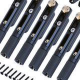 Maxbell 6 Pieces Headless Guitar Bridge Tailpiece Metal for Replaces Accessories DIY without screw