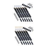 Maxbell 6 Pieces Headless Guitar Bridge Tailpiece Metal for Replaces Accessories DIY without screw