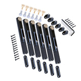 Maxbell 6 Pieces Headless Guitar Bridge Tailpiece Metal for Replaces Accessories DIY with screw