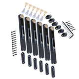 Maxbell 6 Pieces Headless Guitar Bridge Tailpiece Metal for Replaces Accessories DIY with screw