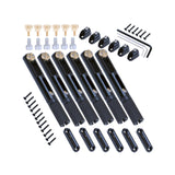 Maxbell 6 Pieces Headless Guitar Bridge Tailpiece Metal for Replaces Accessories DIY with screw
