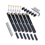 Maxbell 6 Pieces Headless Guitar Bridge Tailpiece Metal for Replaces Accessories DIY with screw