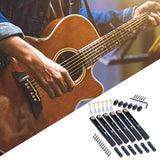 Maxbell 6 Pieces Headless Guitar Bridge Tailpiece Metal for Replaces Accessories DIY with screw