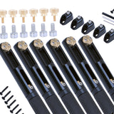 Maxbell 6 Pieces Headless Guitar Bridge Tailpiece Metal for Replaces Accessories DIY with screw