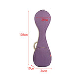 Maxbell Pipa Carrying Case Pipa Instrument Case Oxford with Pocket Pipa Carrying Bag Violet