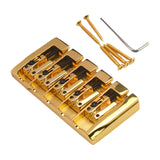 Maxbell 5 Strings Fixed Bridge Tailpiece for Electric Bass Parts Instruments Gold