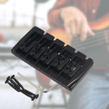 Maxbell 5 Strings Fixed Bridge Tailpiece for Electric Bass Parts Instruments Black