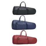 Maxbell Thick Suona Bag Travel Accessories PU Leather Musical Instrument Storage Bag black