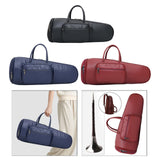 Maxbell Thick Suona Bag Travel Accessories PU Leather Musical Instrument Storage Bag black