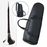 Maxbell Thick Suona Bag Travel Accessories PU Leather Musical Instrument Storage Bag black