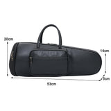 Maxbell Thick Suona Bag Travel Accessories PU Leather Musical Instrument Storage Bag black