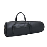 Maxbell Thick Suona Bag Travel Accessories PU Leather Musical Instrument Storage Bag black