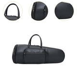 Maxbell Thick Suona Bag Travel Accessories PU Leather Musical Instrument Storage Bag black