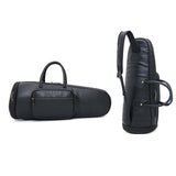Maxbell Thick Suona Bag Travel Accessories PU Leather Musical Instrument Storage Bag black