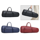 Maxbell Thick Suona Bag Travel Accessories PU Leather Musical Instrument Storage Bag black