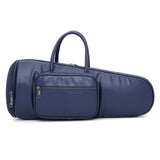 Maxbell Thick Suona Bag Travel Accessories PU Leather Musical Instrument Storage Bag blue