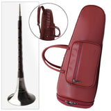 Maxbell Thick Suona Bag Travel Accessories PU Leather Musical Instrument Storage Bag red